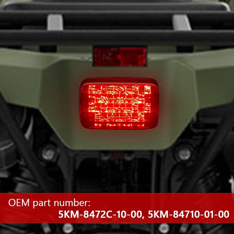 HAZAWA ATV LED Tail Light Taillight 5KM-8472C-10-00 Compatible with Yamaha Rhino Kodiak Grizzly Big Bear Bruin Wolverine Viking（Red lens#1） - Image 3